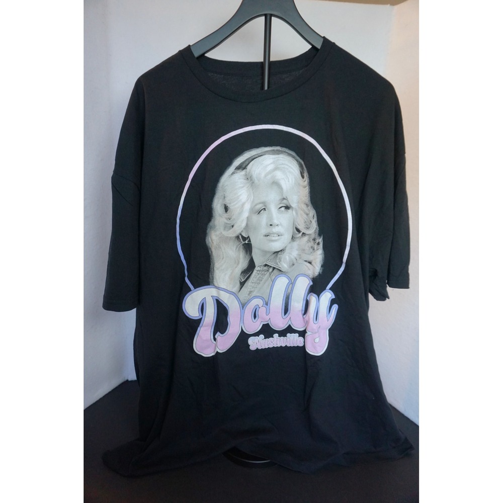Dolly Parton Nashville Graphic T-Shirt Black Cotton Country Music Tee 3XL